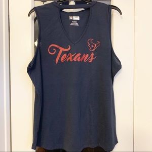 NFL Ladies Choker V-Neck Houston Texans Shirt NWOT